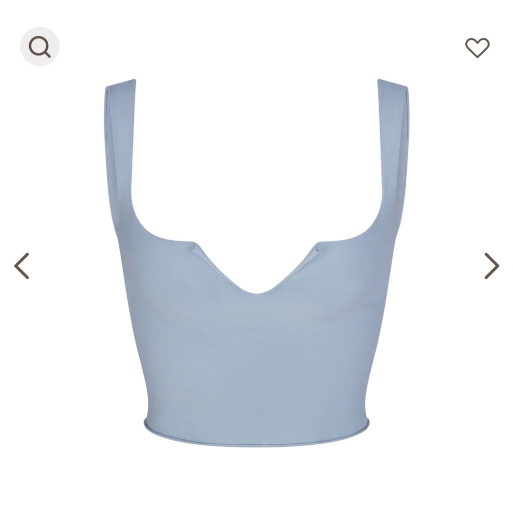 SKIMS NWOT raw edge cami blue